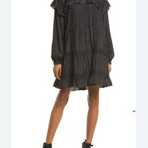 All Saints Black Long Sleeve Dress